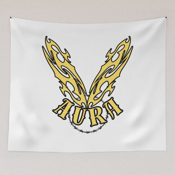 Item preview, AURA Flame Wings Chain Emblem – Gothic Streetwear Graphic designed and sold by ZafTeez.