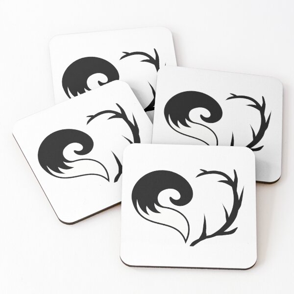 Item preview, Heart of the Desire : Stag & Vixen Symbol black and white designed and sold by RbPanos.