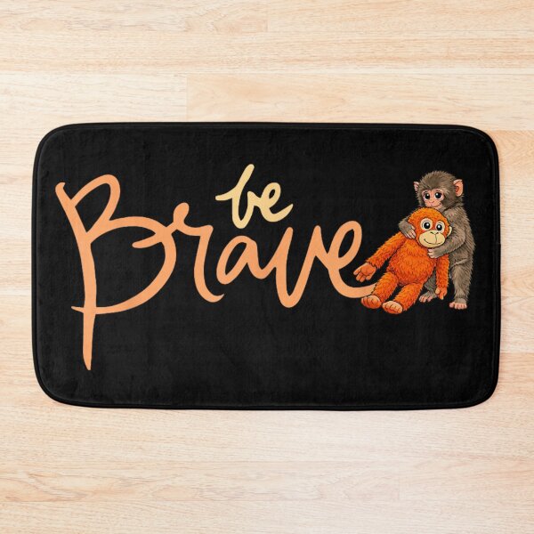 Item preview, Be Brave Cute Monkey Plush Inspirational Animal Quote designed and sold by DuneHaicna.