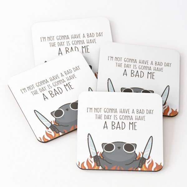 Item preview, I'm Not Gonna Have A Bad Day Funny Black Cat Meme Illustration designed and sold by ahabboud.