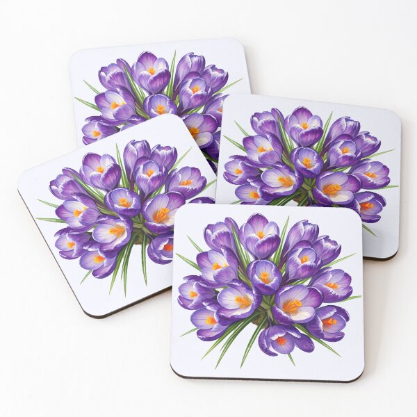 Item preview, Watercolor crocuses designed and sold by PrintLabStudio.