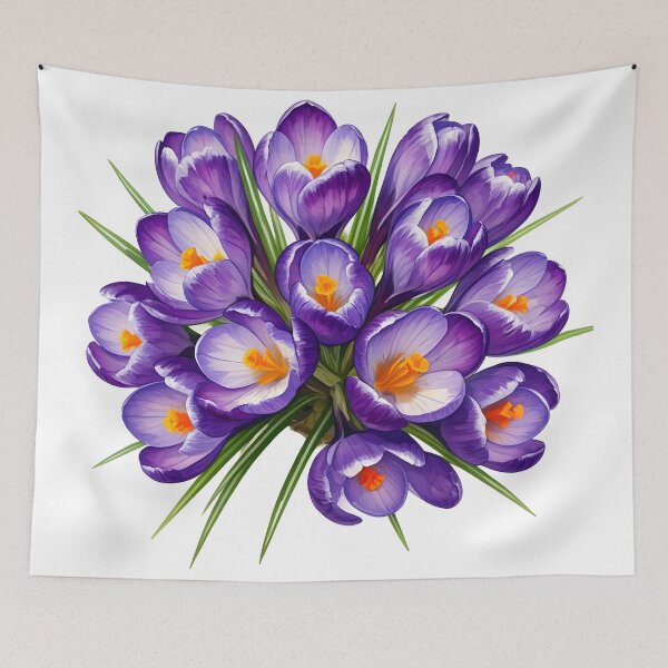 Item preview, Watercolor crocuses designed and sold by PrintLabStudio.