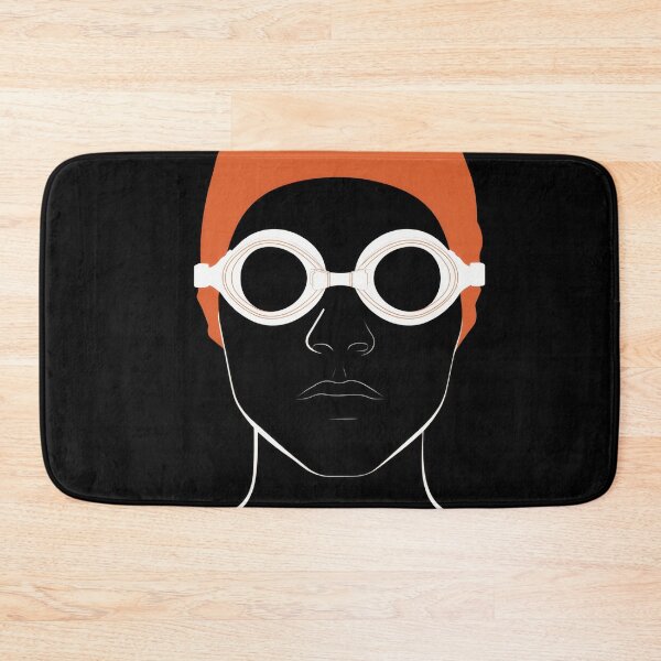 Item preview, Swimmer readies with cap goggles designed and sold by anytka.