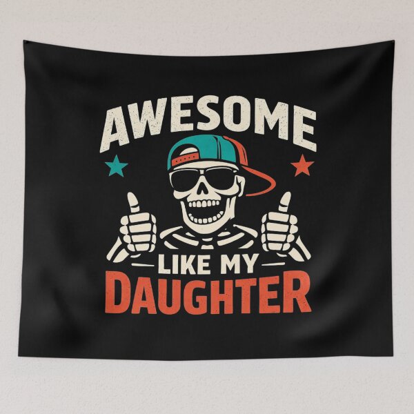 Item preview, Awesome Like My Daughter Skeleton Dad Funny Fathers Day designed and sold by clothesy7.