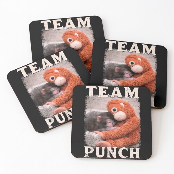 Item preview, Team Punch Funny Monkey Plush Cute Animal Meme designed and sold by DuneHaicna.