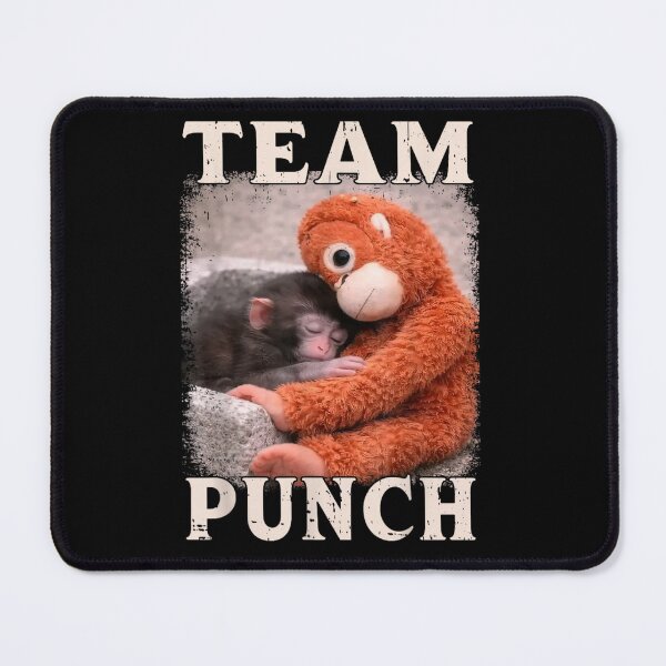 Item preview, Team Punch Funny Monkey Plush Cute Animal Meme designed and sold by DuneHaicna.