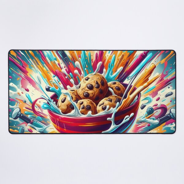 Item preview, Sweet Cookies with Splashing Milk - Cookie Cereal designed and sold by Art-Arcade6.