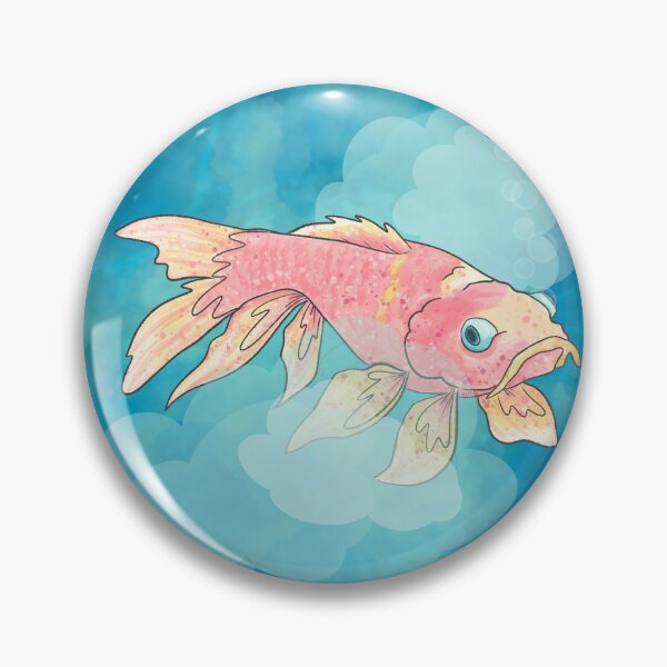Aperçu de l'œuvre Poisson rouge Koi rose porte-bonheur créée et vendue par DesignChaser.