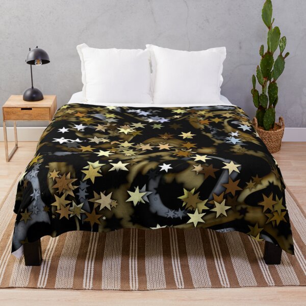 Item preview, Estrellas en negro y dorado con plata designed and sold by MoodyMuseArt.