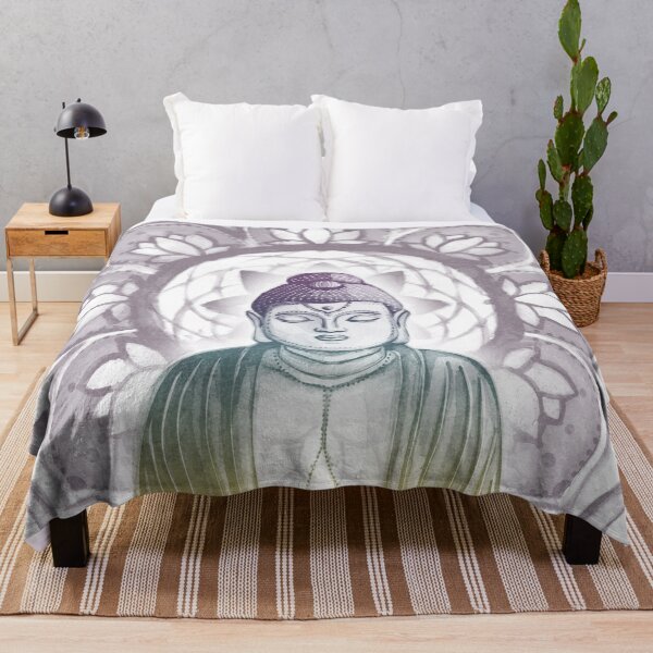 Item preview, Buddha Padma Watercolor - Snow Rainbow Sunset Fig designed and sold by Irene Estelle.