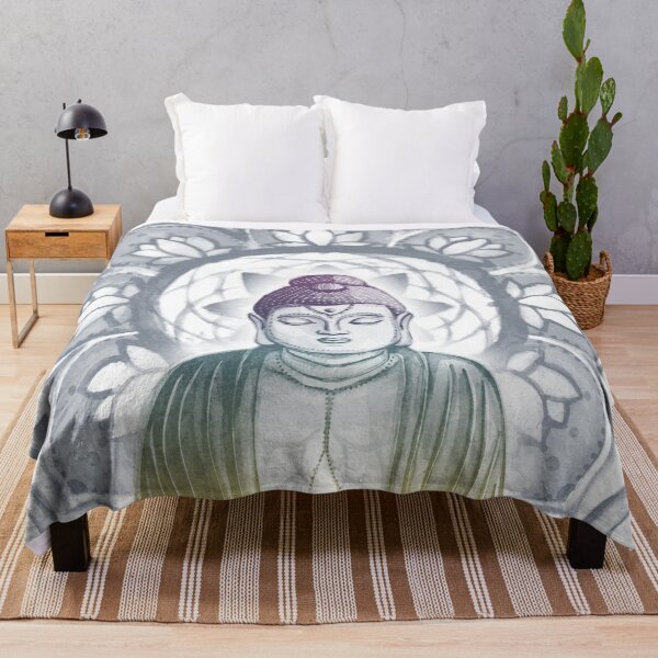 Item preview, Buddha Padma Watercolor - Snow Rainbow Sunset Dusk designed and sold by Irene Estelle.