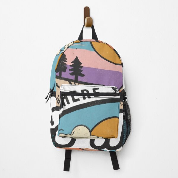 Item preview, Retro Mountain Adventure: Go Where You Feel Most Alive Quote Art designed and sold by Shopeon Designs.