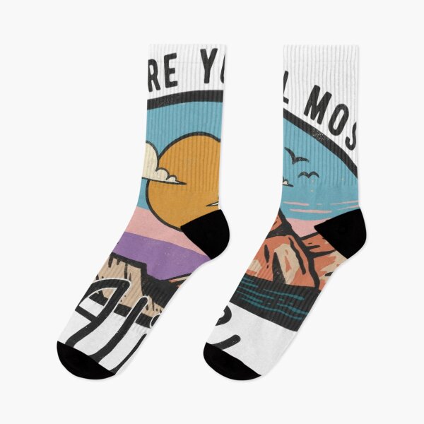 Item preview, Retro Mountain Adventure: Go Where You Feel Most Alive Quote Art designed and sold by Shopeon Designs.