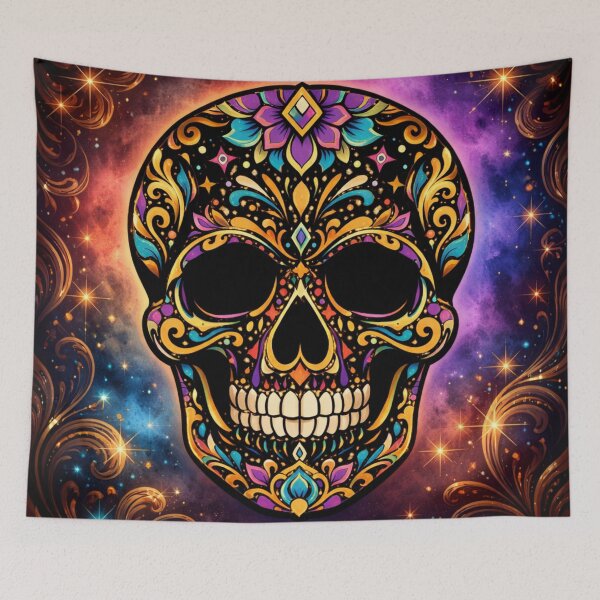 Item preview, Skull with Ornamental Patterns designed and sold by Artozat.