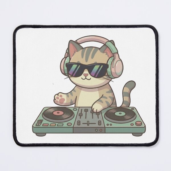 Item preview, Kawaii Kitten DJ on the Turntables designed and sold by AlexAthCreation.
