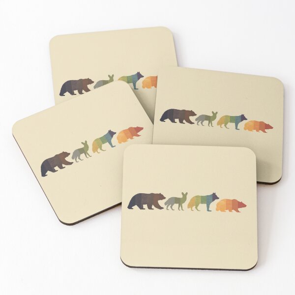 Item preview, Animal shapes in color patterns designed and sold by anytka.