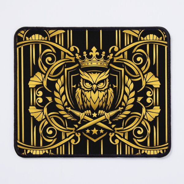 Item preview, Regal Owl Emblem in Art Deco Style designed and sold by Artozat.