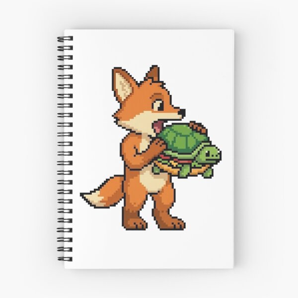 Item preview, Pixel Art Fox Eating a Funny Turtle Burger designed and sold by FantoRed.