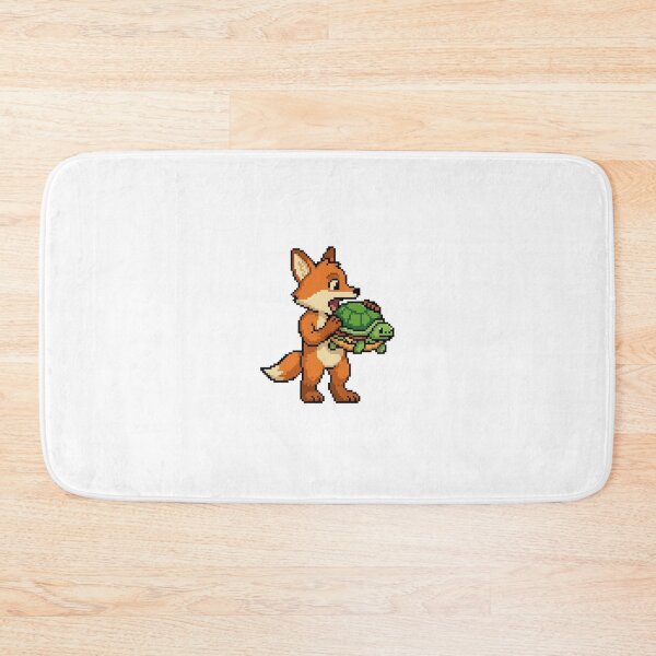 Item preview, Pixel Art Fox Eating a Funny Turtle Burger designed and sold by FantoRed.
