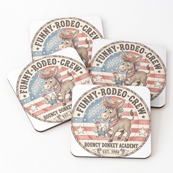 Item preview, Funny Patriotic Donkey Rodeo - Cute Cowboy Bouncy Donkey Academy designed and sold by Wear Sculpt.