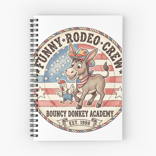 Item preview, Funny Patriotic Donkey Rodeo - Cute Cowboy Bouncy Donkey Academy designed and sold by Wear Sculpt.