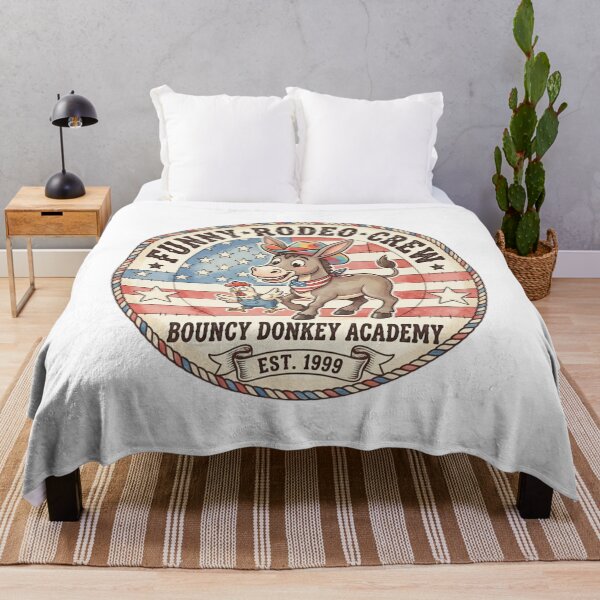 Item preview, Funny Patriotic Donkey Rodeo - Cute Cowboy Bouncy Donkey Academy designed and sold by Wear Sculpt.