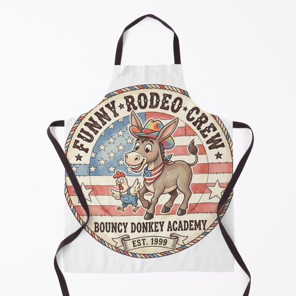 Item preview, Funny Patriotic Donkey Rodeo - Cute Cowboy Bouncy Donkey Academy designed and sold by Wear Sculpt.