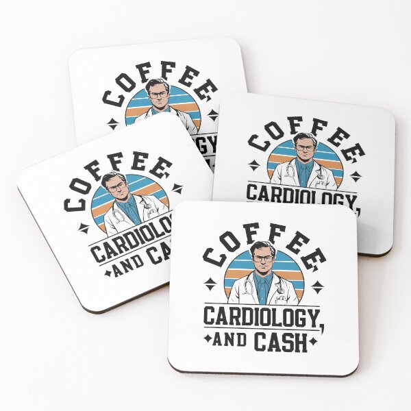 Item preview, Coffee Cardiology and Cash – Funny Cardiologist Humor Design designed and sold by CyfroweMysli.