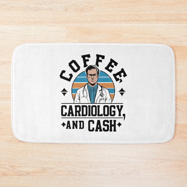 Item preview, Coffee Cardiology and Cash – Funny Cardiologist Humor Design designed and sold by CyfroweMysli.