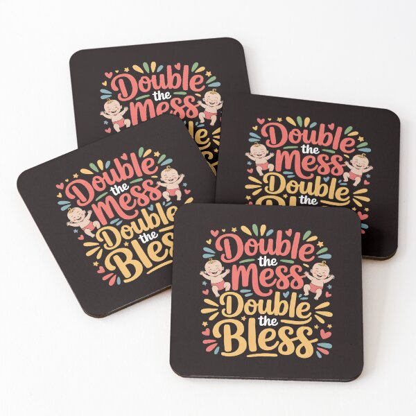 Item preview, Double The Mess Double The Bless – Mother Of Two Parenting Humor designed and sold by Redgiant87x.