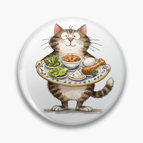 Item preview, Happy Passover Friendly Cat Holds a Seder Plate | Jewish Humor | Jewish Art designed and sold by Golda's Challah-Day.