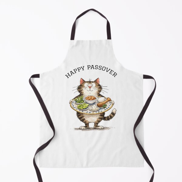 Item preview, Happy Passover Friendly Cat Holds a Seder Plate | Jewish Humor | Jewish Art designed and sold by Golda's Challah-Day.