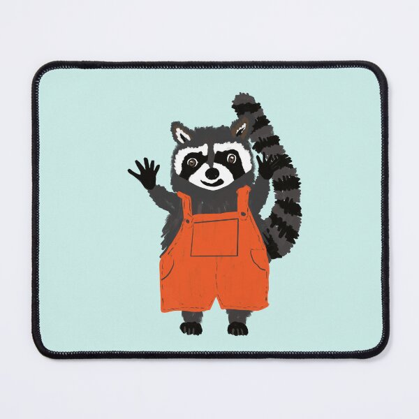 Item preview, Cool Mischievous Raccoon Orange Overalls designed and sold by MFGB-Creations.