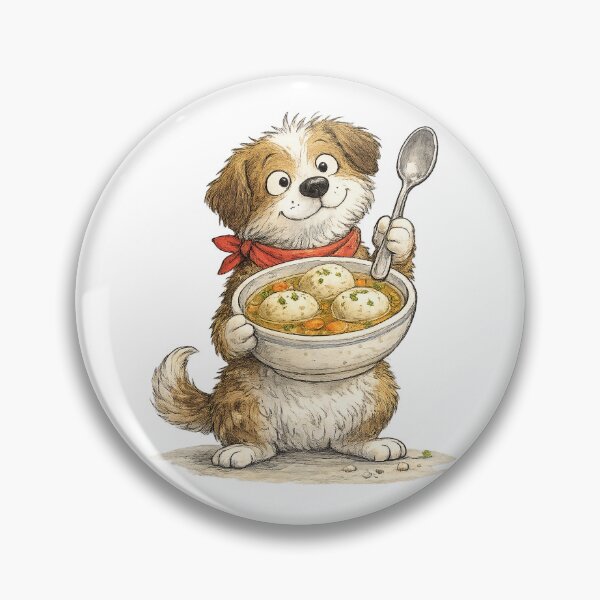 Item preview, Happy Passover | Dog with a Bowl of Matzo Ball Soup | Jewish Humor | Jewish Art designed and sold by Golda's Challah-Day.
