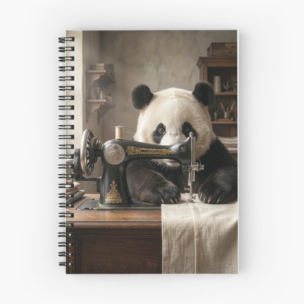 Item preview, Panda Behind the Sewing Machine designed and sold by Tridentulus.
