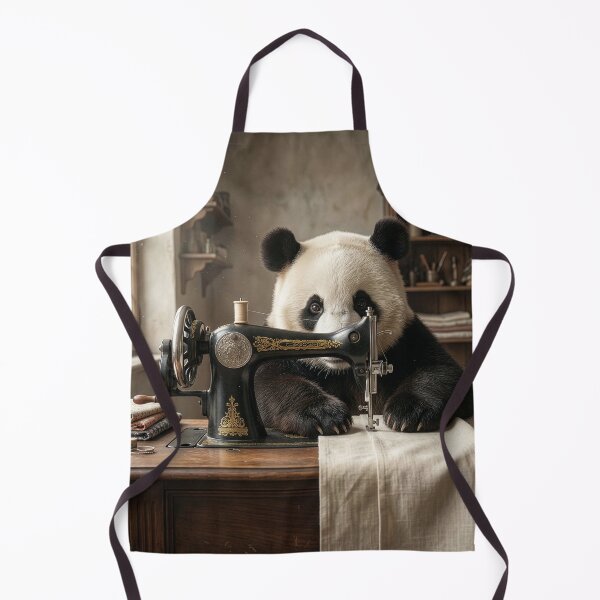Item preview, Panda Behind the Sewing Machine designed and sold by Tridentulus.