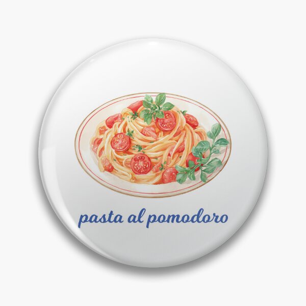 Item preview, Italian Tomato Pasta Watercolor Illustration Side View Pasta al Pomodoro designed and sold by BobaBunny76.