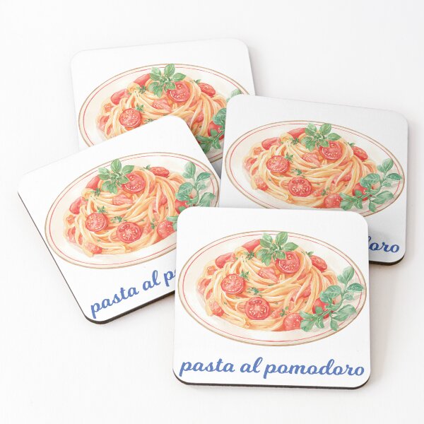 Item preview, Italian Tomato Pasta Watercolor Illustration Side View Pasta al Pomodoro designed and sold by BobaBunny76.