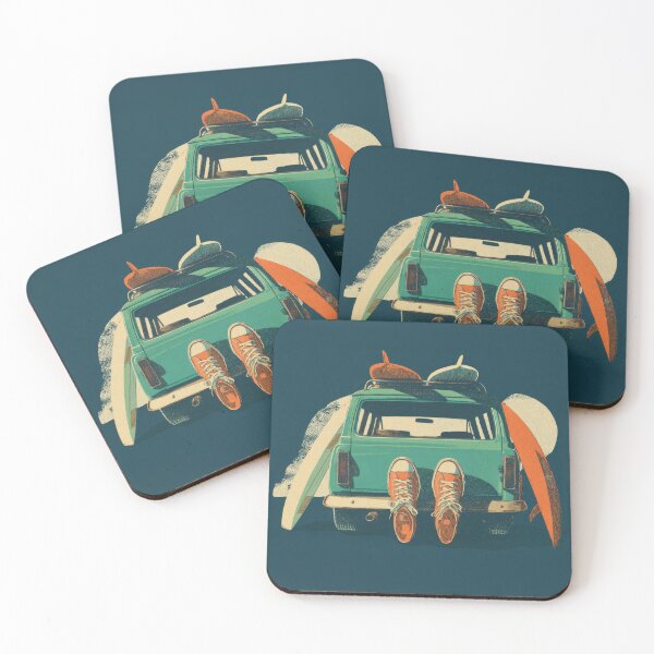 Item preview, Surfboards rest on a parked car designed and sold by anytka.