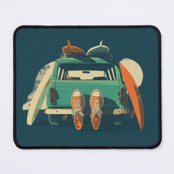 Item preview, Surfboards rest on a parked car designed and sold by anytka.