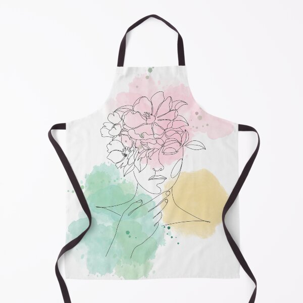 Item preview, Minimalist Aesthetic Woman with Flowers designed and sold by Vishwashop.