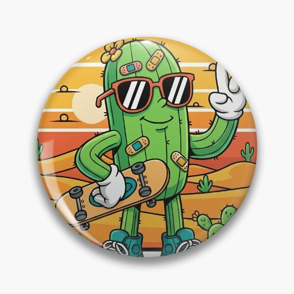 Item preview, Cool Skateboarding Cactus Desert Cartoon designed and sold by Sulodeebsha.