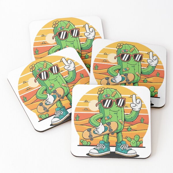 Item preview, Cool Skateboarding Cactus Desert Cartoon designed and sold by Sulodeebsha.