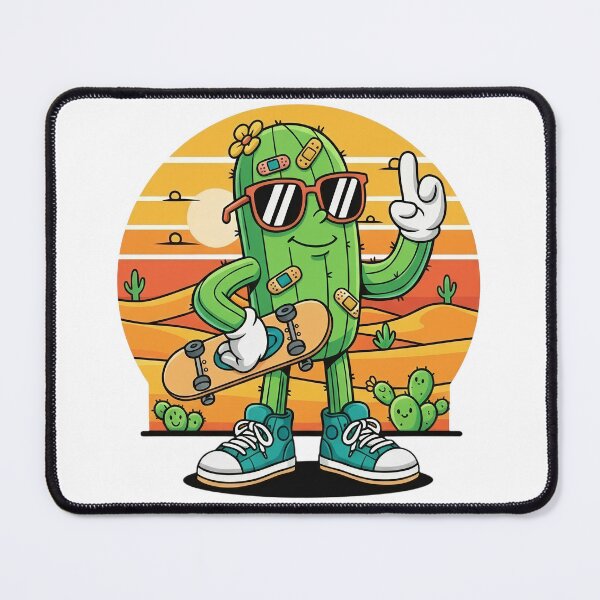 Item preview, Cool Skateboarding Cactus Desert Cartoon designed and sold by Sulodeebsha.