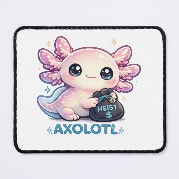 Item preview, Axolotl Kawaii Sticker (Cute Pink Axolotl Character) designed and sold by jgvisualarts.