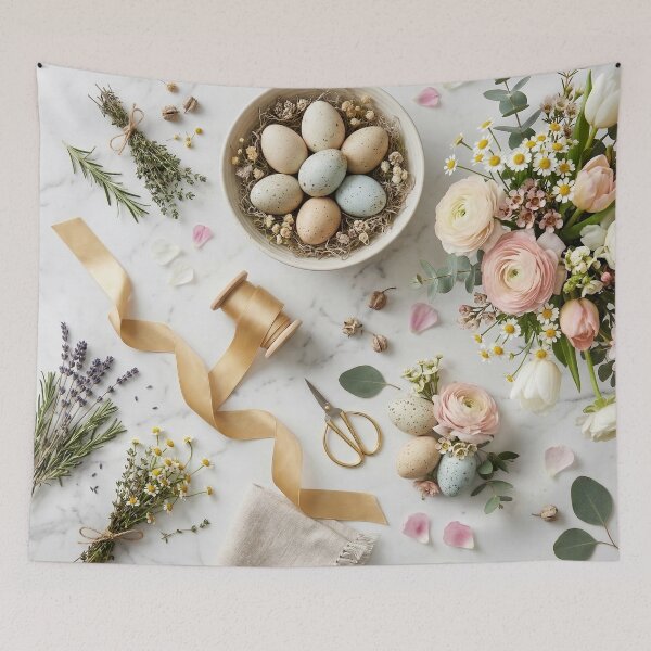 Item preview, Luxury Easter Flat Lay Wall Art designed and sold by avsroding.