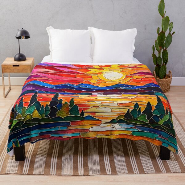 Item preview, Radiant Stained Glass Sunset designed and sold by ByNicoleSara.