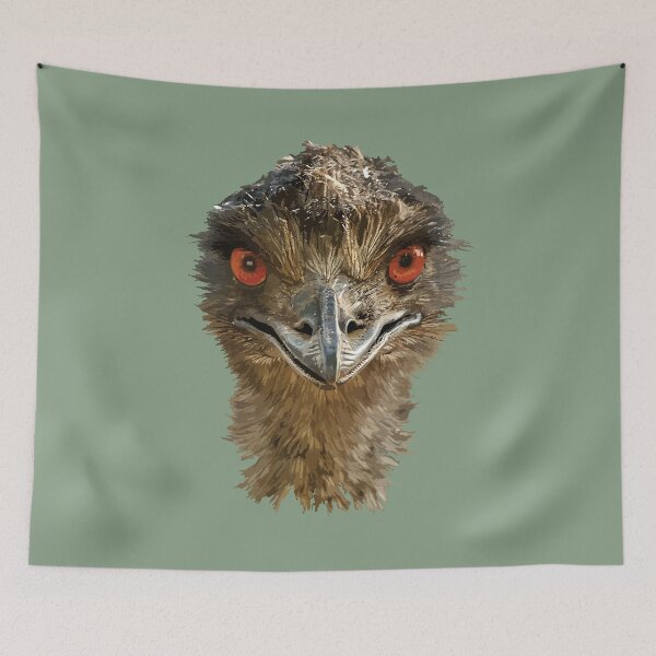 Item preview, Striking Emu Portrait Intense Wildlife Art designed and sold by Arturo Daniel Garcia Palomo.