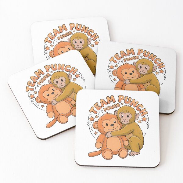 Item preview, Team Punch Power Baby Monkey Mascot Art Sticker designed and sold by blastercreation.