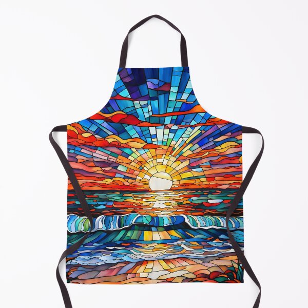 Item preview, Vivid Stained Glass Sunset designed and sold by ByNicoleSara.